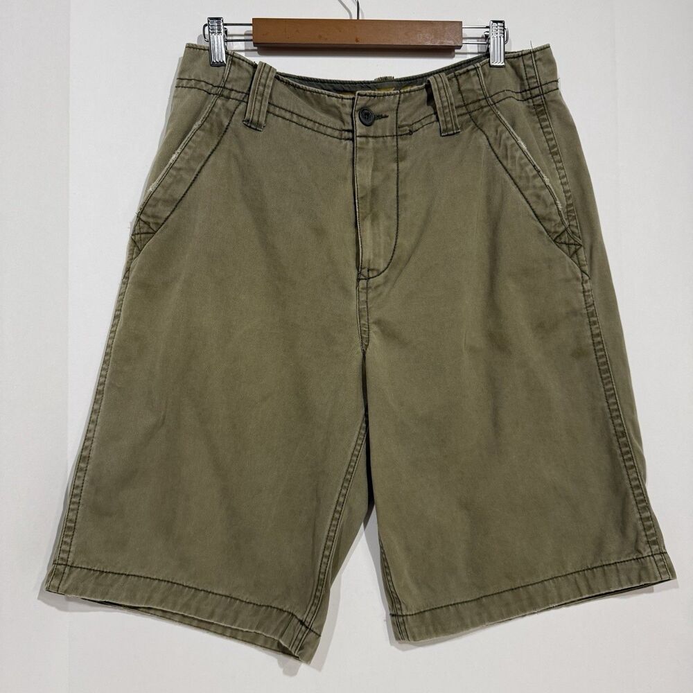 Arizona Jean Co Shorts Mens Size 34 Green Cargo Cotton Casual Outdoors Utility